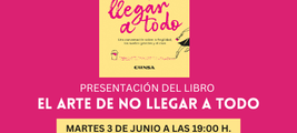 Presentación del libro "El arte de no llegar a todo" en Pamplona